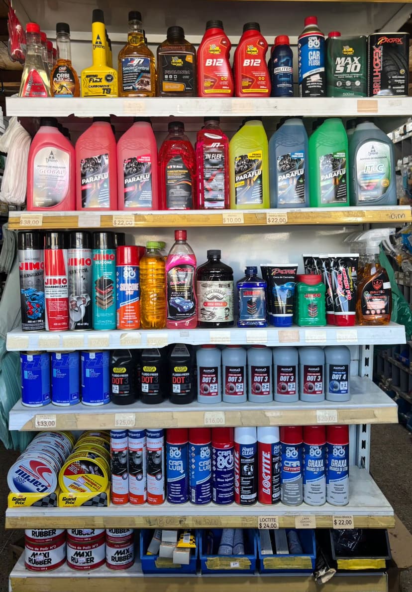 Prateleira de Aditivos e Fluidos